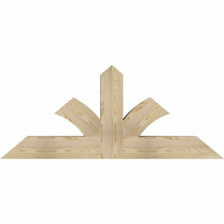 Ekena Millwork Richland Rough Sawn Timber Gable Bracket, Douglas Fir, 60"W x 25"H x 6"D x 6"F, 10/12 Pitch GBW060X25X0606RIC00RDF